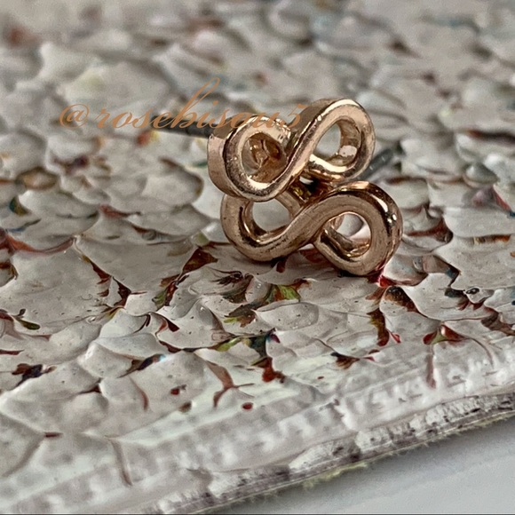 💋🆕Dainty Rose Gold Infinity Stud Earrings - Picture 4 of 5